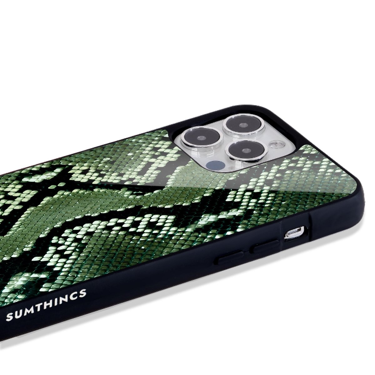 iPhone 16 Green Skin Glossy Cam Telefon Kılıfı - SUMTHINCS