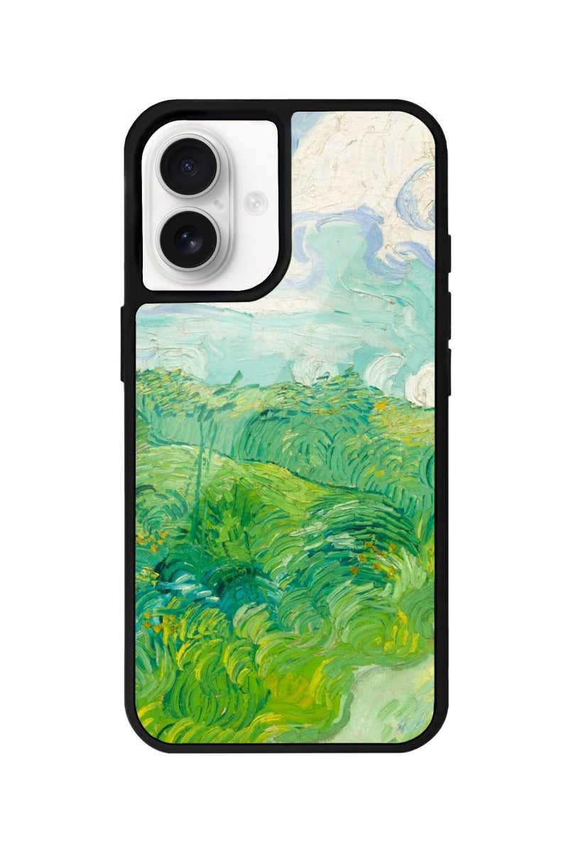 iPhone 16 Green Wheat Fields Glossy Cam Telefon Kılıfı - SUMTHINCS