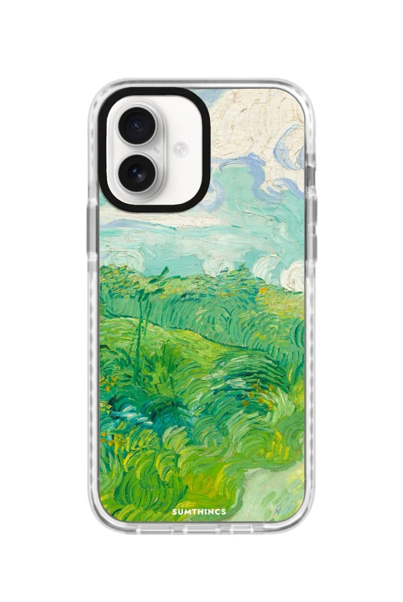 iPhone 16 Green Wheat Fields Procase Şeffaf Telefon Kılıfı Beyaz Şeffaf - SUMTHINCS
