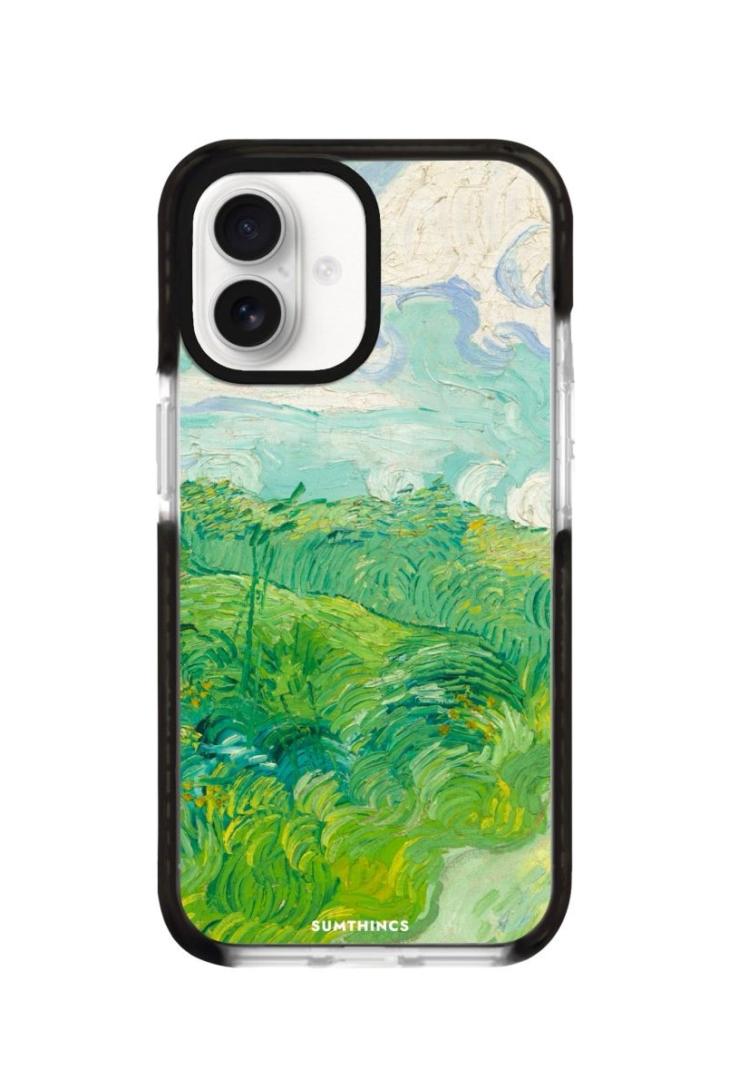 iPhone 16 Green Wheat Fields Procase Şeffaf Telefon Kılıfı Siyah Şeffaf - SUMTHINCS