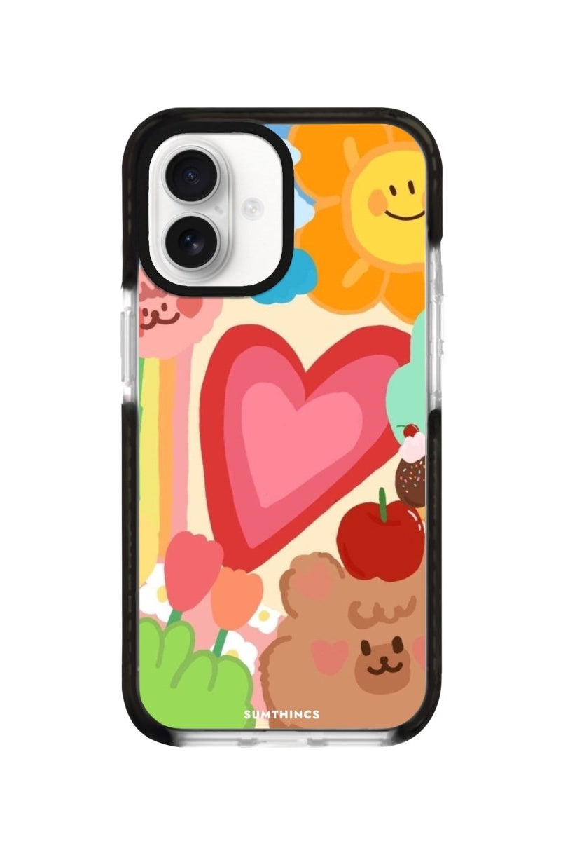 iPhone 16 Happy Day Procase Şeffaf Telefon Kılıfı Siyah Şeffaf - SUMTHINCS