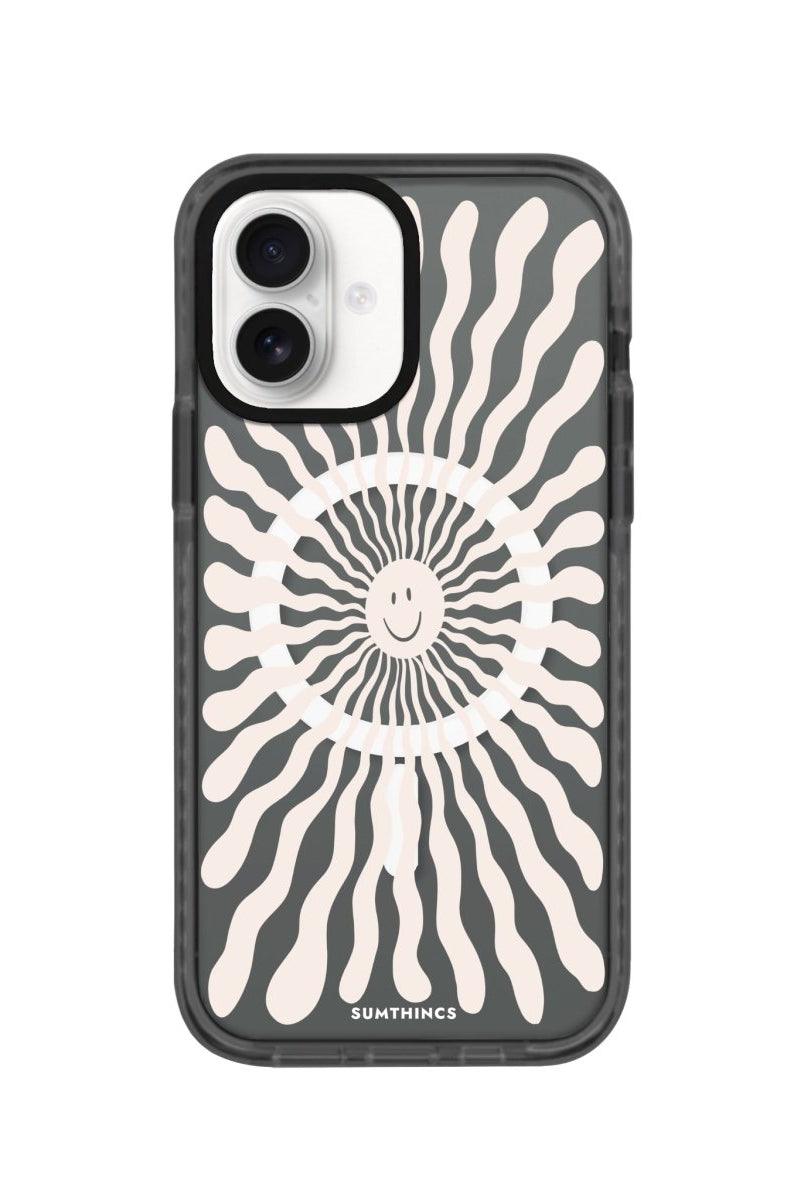 iPhone 16 Happy Little Sun Magsafe Procase Şeffaf Telefon Kılıfı Antrasit - SUMTHINCS