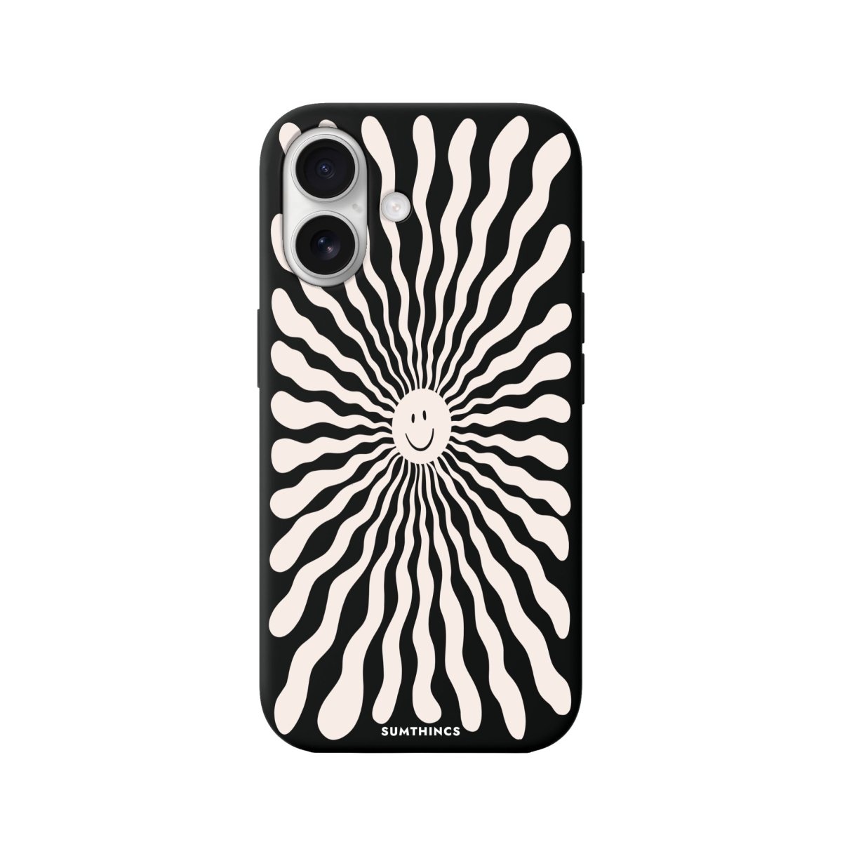 iPhone 16 Happy Little Sun Premium Telefon Kılıfı Siyah - SUMTHINCS