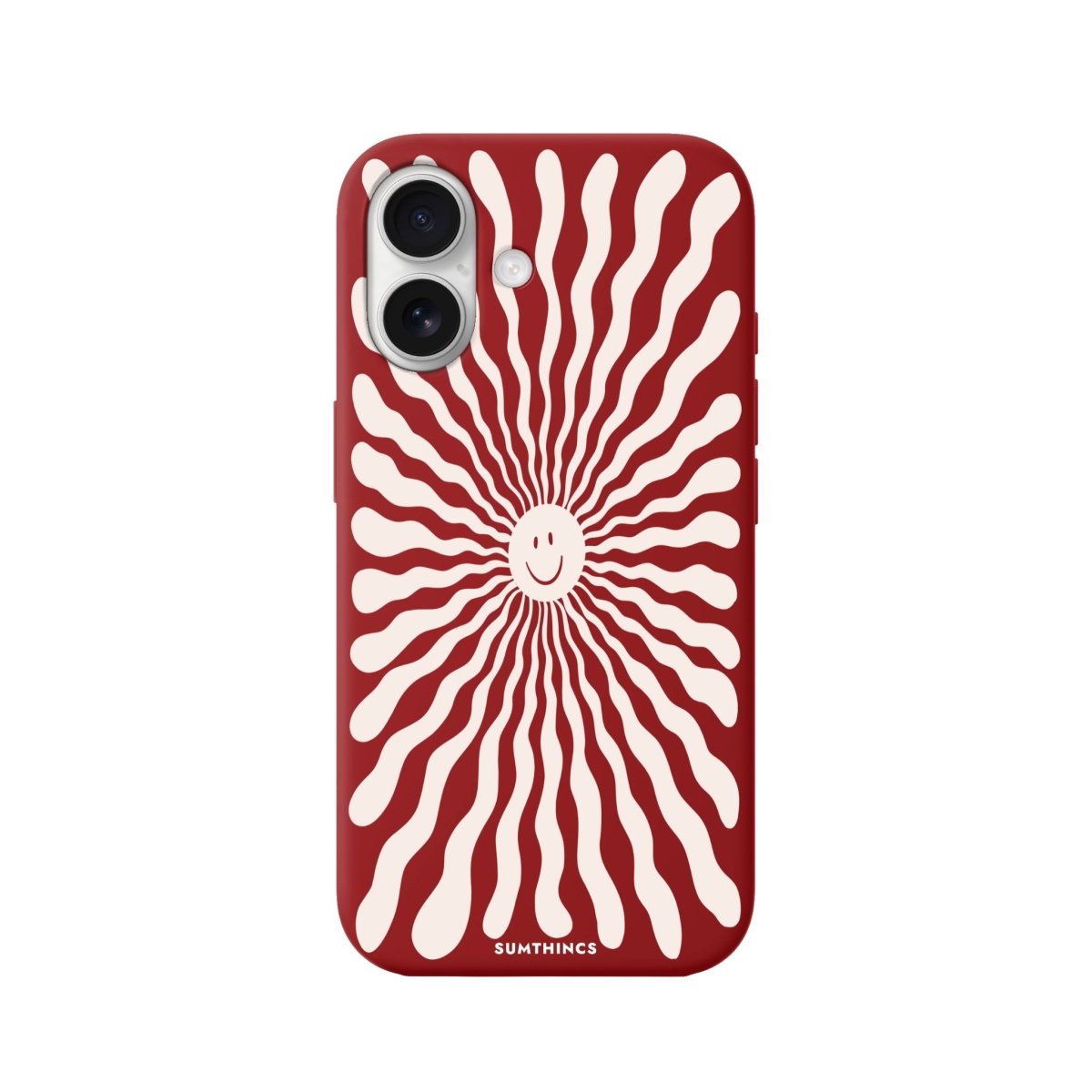 iPhone 16 Happy Little Sun Premium Telefon Kılıfı Kırmızı - SUMTHINCS