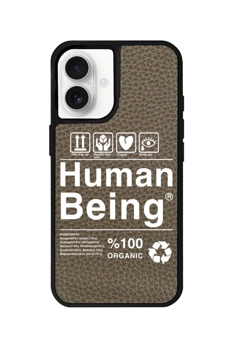 iPhone 16 Human Being Leather Vegan Deri Telefon Kılıfı - SUMTHINCS