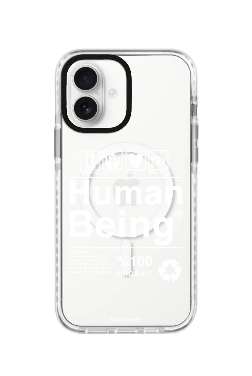 iPhone 16 Human Being Magsafe Procase Şeffaf Telefon Kılıfı Beyaz Şeffaf - SUMTHINCS