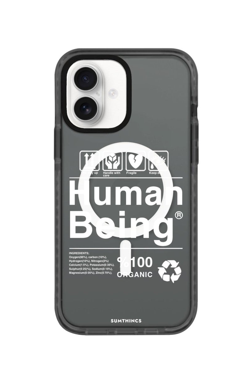 iPhone 16 Human Being Magsafe Procase Şeffaf Telefon Kılıfı Antrasit - SUMTHINCS
