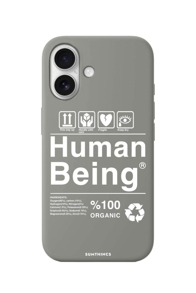 iPhone 16 Human Being Premium Telefon Kılıfı Gri - SUMTHINCS