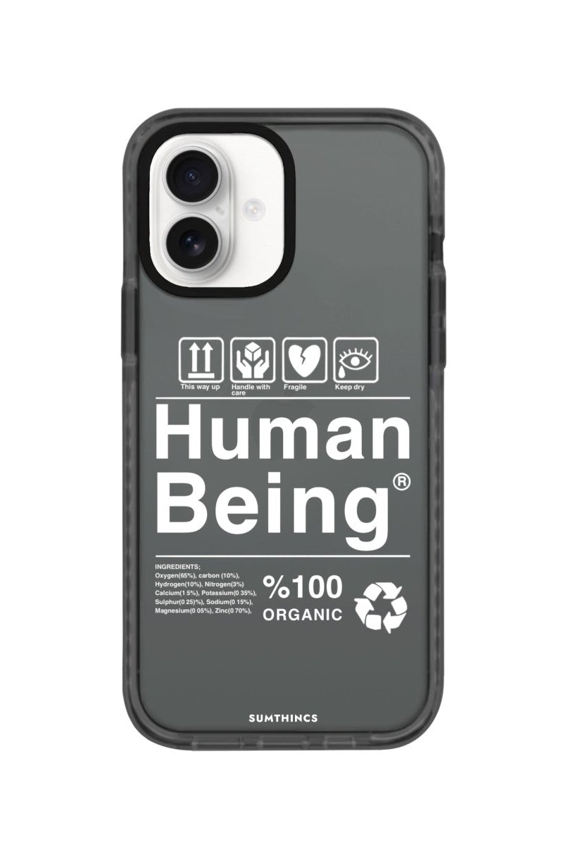 iPhone 16 Human Being Procase Şeffaf Telefon Kılıfı Antrasit - SUMTHINCS