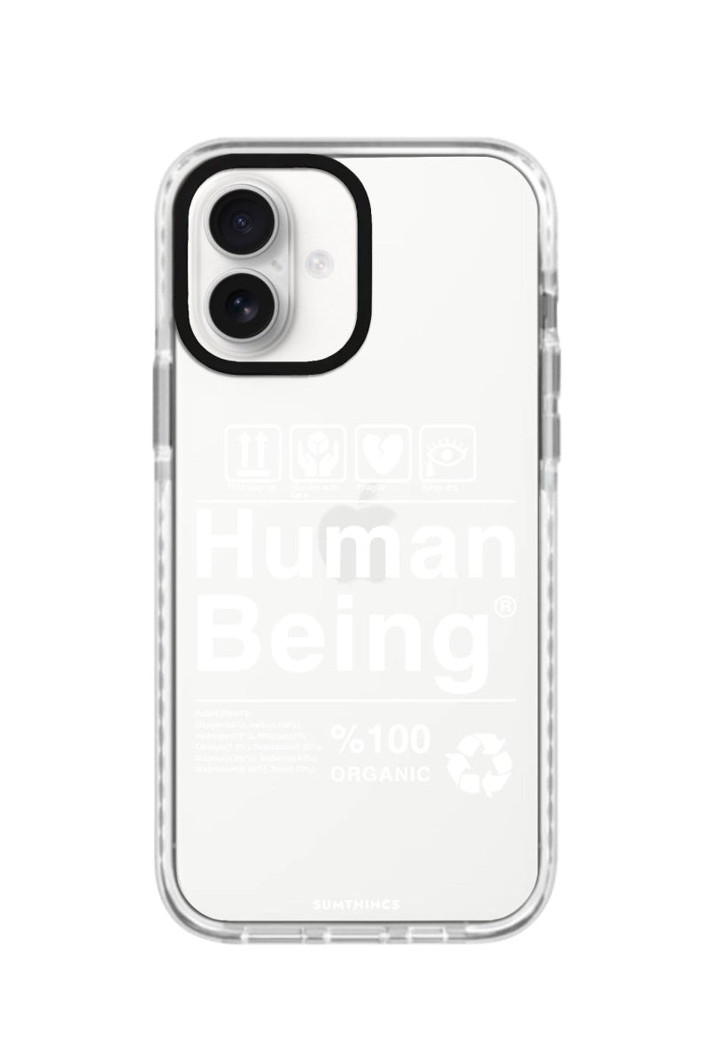 iPhone 16 Human Being Procase Şeffaf Telefon Kılıfı Beyaz Şeffaf - SUMTHINCS