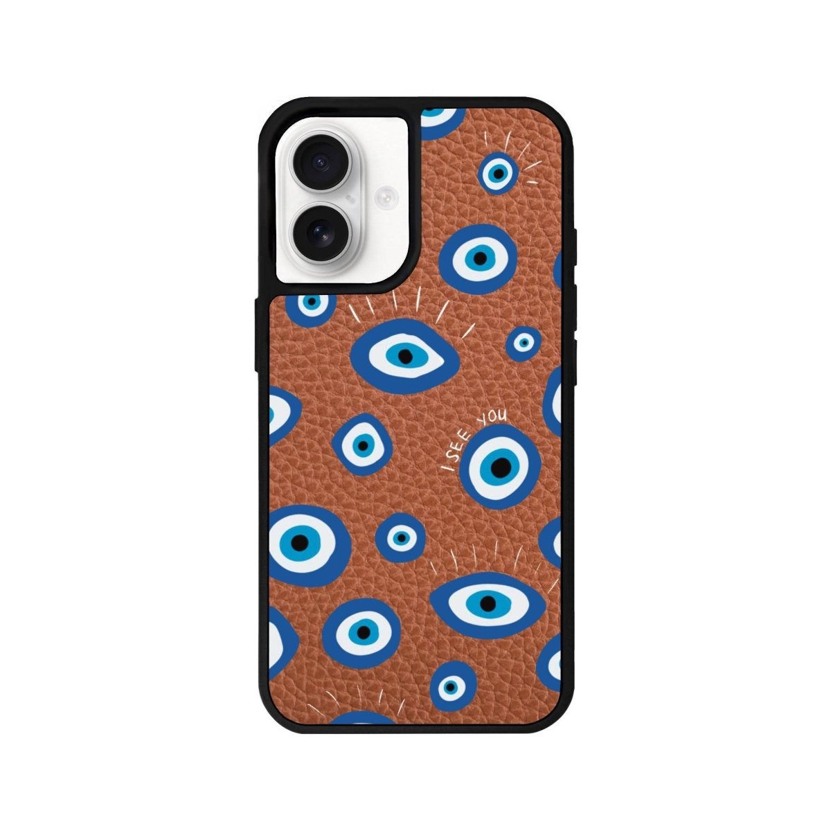 iPhone 16 I See You Leather Vegan Deri Telefon Kılıfı - SUMTHINCS