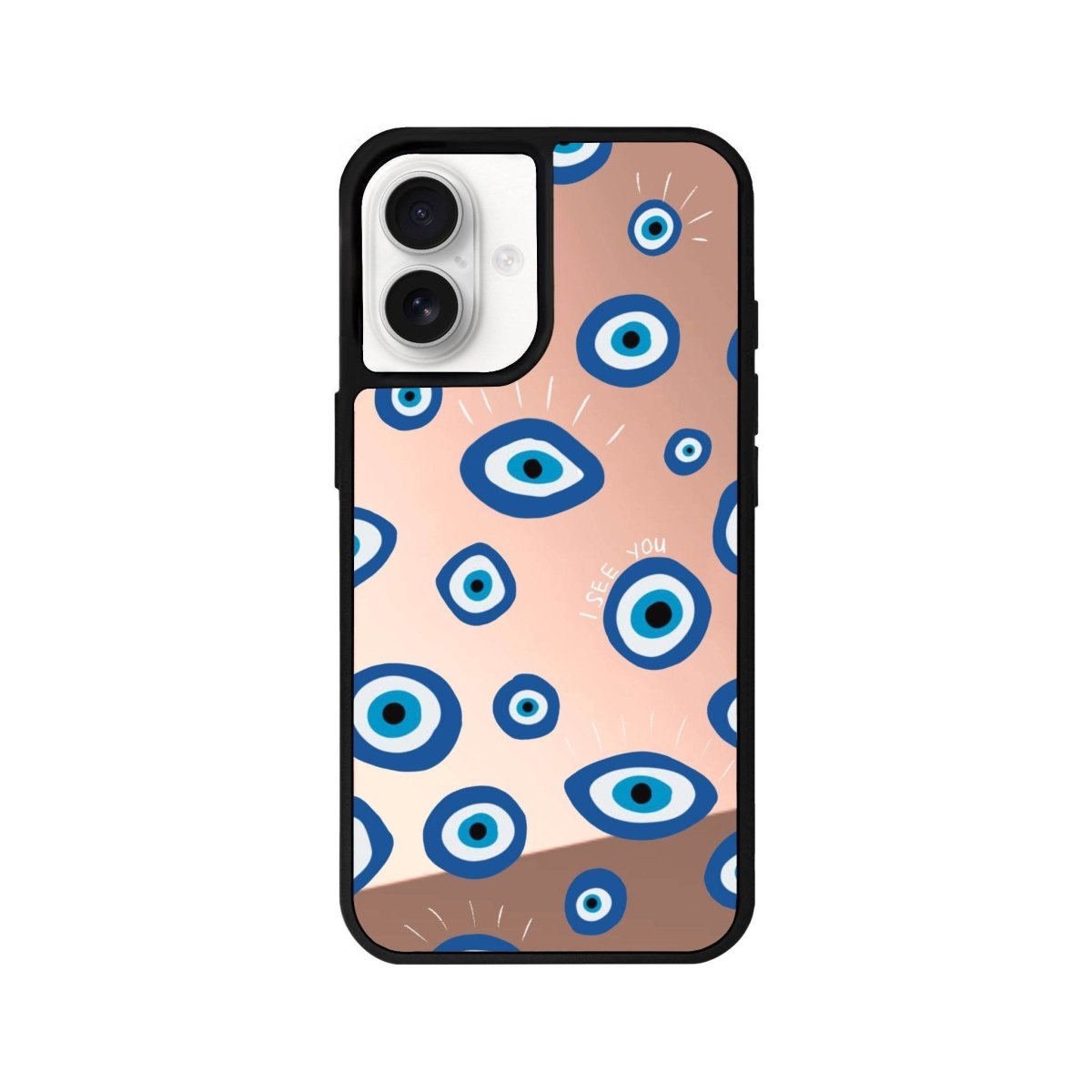 iPhone 16 I See You Mirror Aynalı Telefon Kılıfı Metalik Pembe - SUMTHINCS