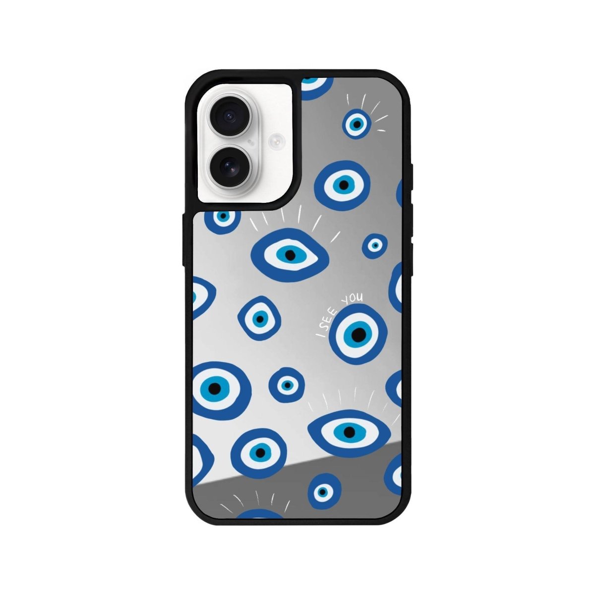 iPhone 16 I See You Mirror Aynalı Telefon Kılıfı Gümüş - SUMTHINCS