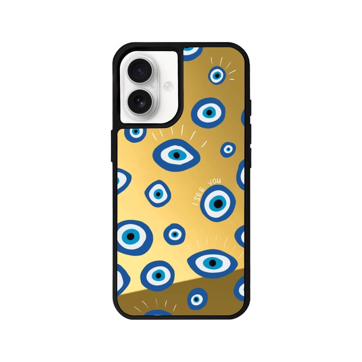 iPhone 16 I See You Mirror Aynalı Telefon Kılıfı Altın - SUMTHINCS