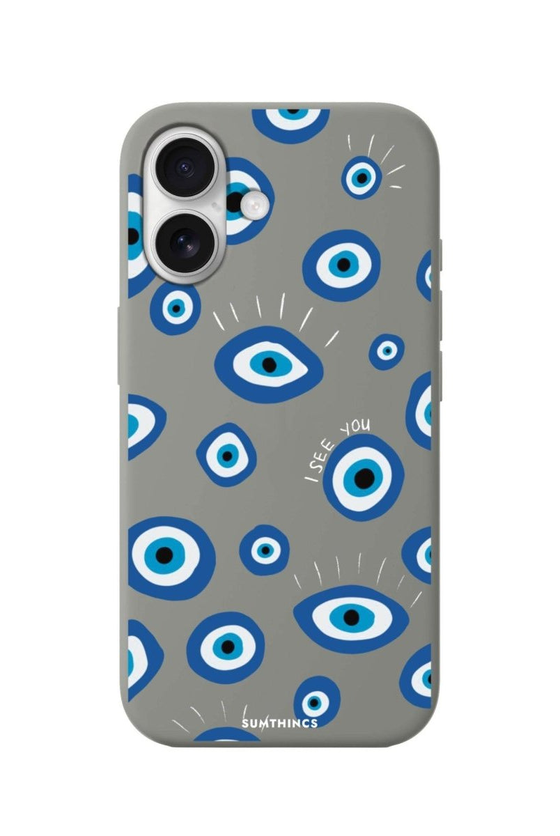 iPhone 16 I See You Premium Telefon Kılıfı Gri - SUMTHINCS