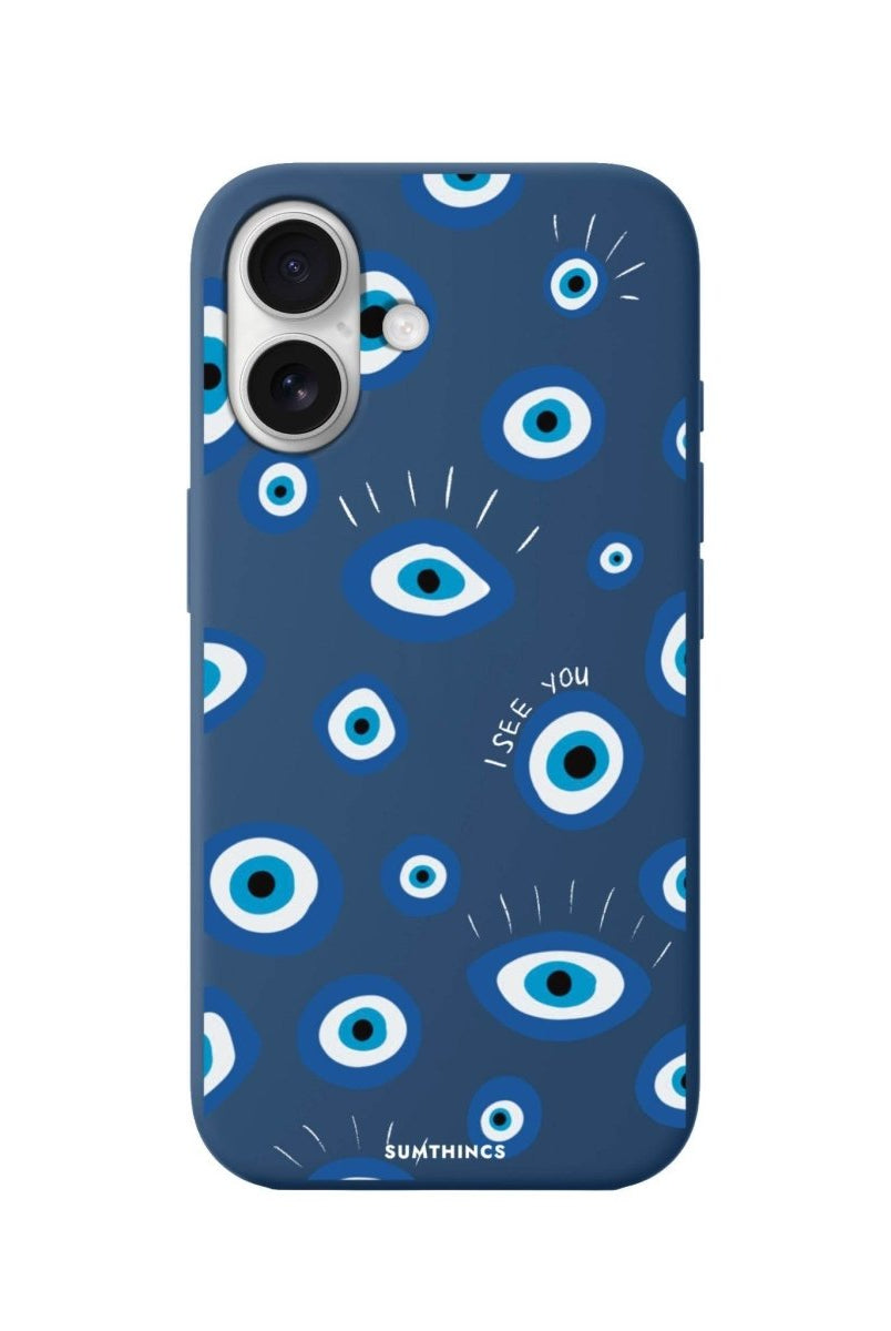 iPhone 16 I See You Premium Telefon Kılıfı Pasifik Mavi - SUMTHINCS
