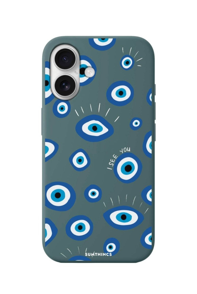 iPhone 16 I See You Premium Telefon Kılıfı Kaktüs Yeşili - SUMTHINCS