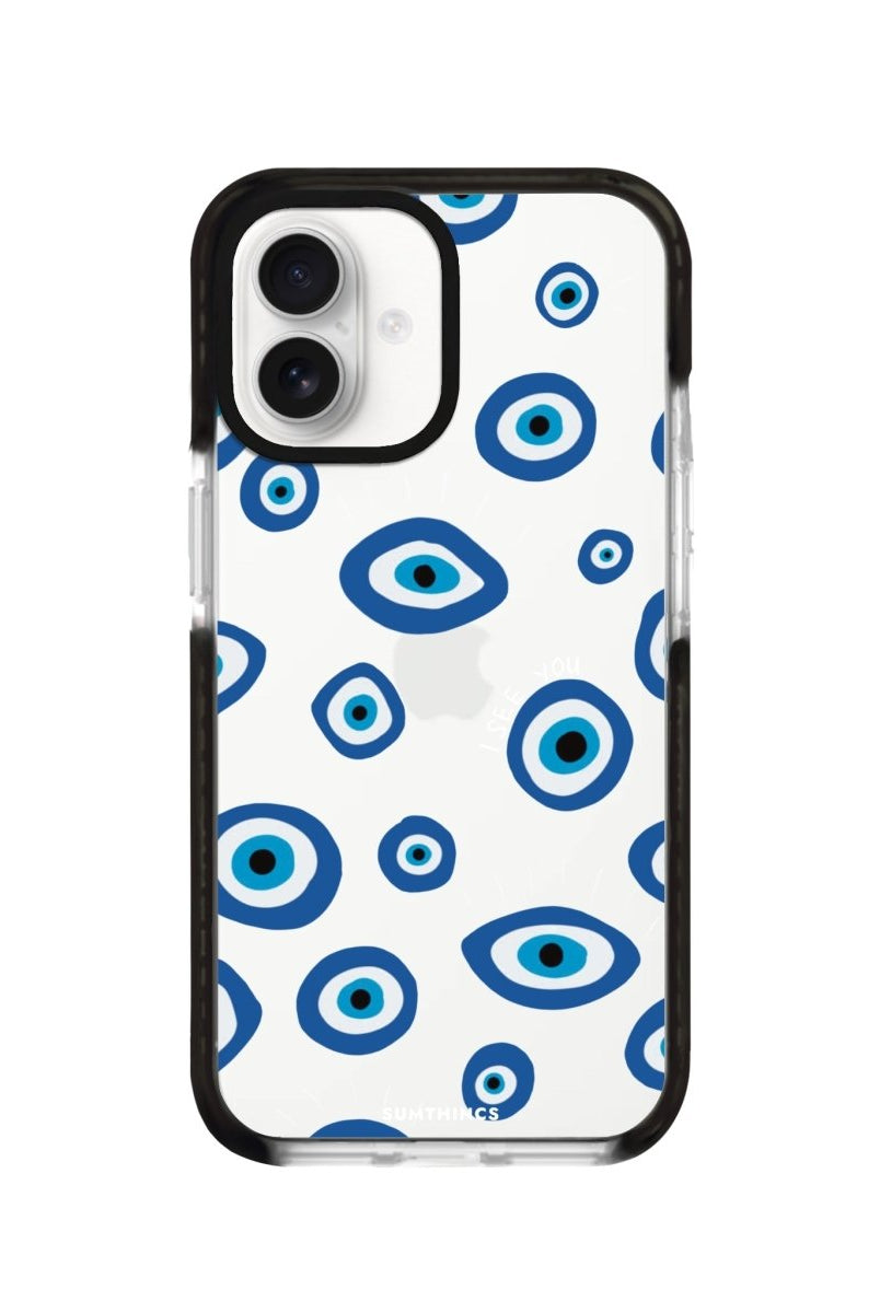 iPhone 16 I See You Procase Şeffaf Telefon Kılıfı Siyah Şeffaf - SUMTHINCS
