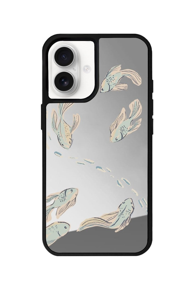 iPhone 16 Koi Fish Mirror Aynalı Telefon Kılıfı Gümüş - SUMTHINCS