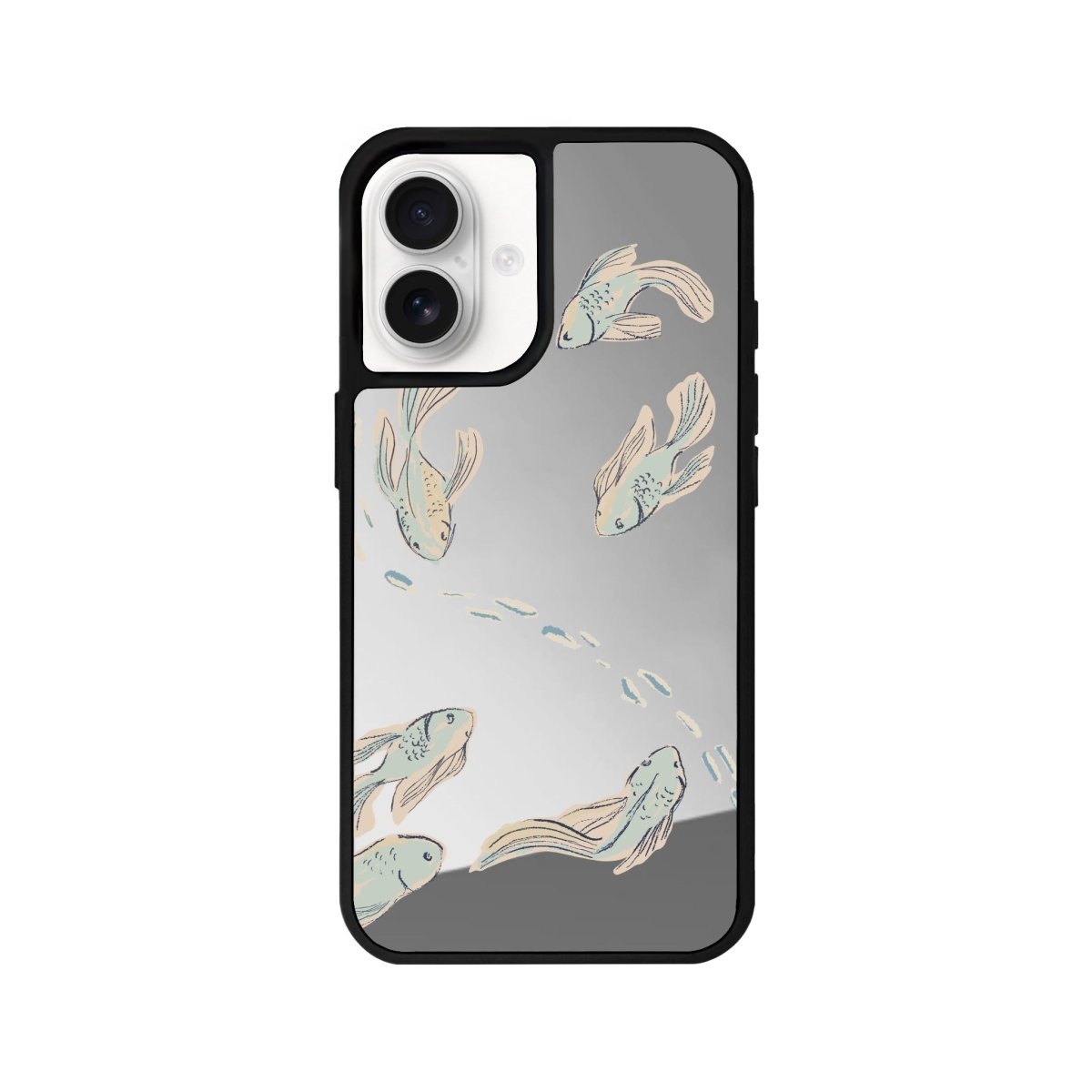 iPhone 16 Koi Fish Mirror Aynalı Telefon Kılıfı Gümüş - SUMTHINCS