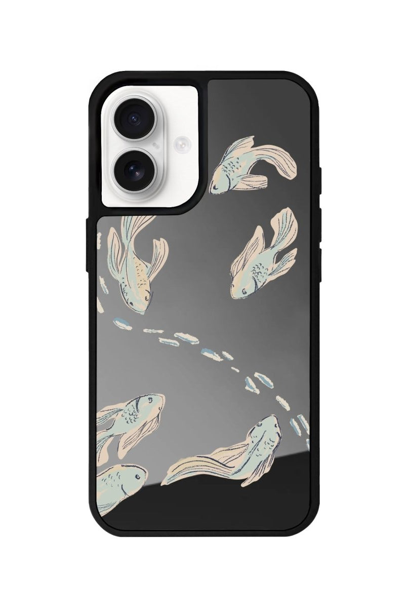 iPhone 16 Koi Fish Mirror Aynalı Telefon Kılıfı Antrasit - SUMTHINCS