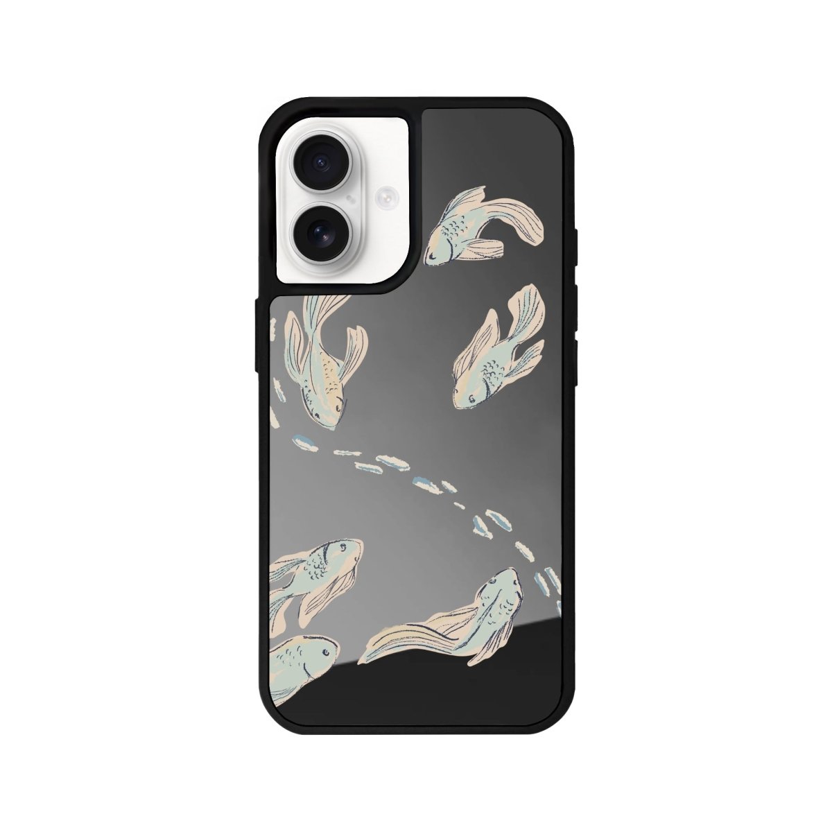 iPhone 16 Koi Fish Mirror Aynalı Telefon Kılıfı Antrasit - SUMTHINCS
