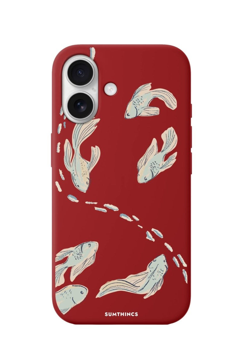 iPhone 16 Koi Fish Premium Telefon Kılıfı Kırmızı - SUMTHINCS