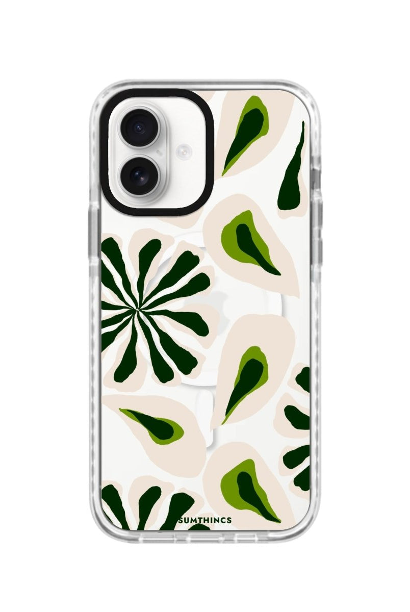 iPhone 16 Leafs Magsafe Procase Şeffaf Telefon Kılıfı Beyaz Şeffaf - SUMTHINCS