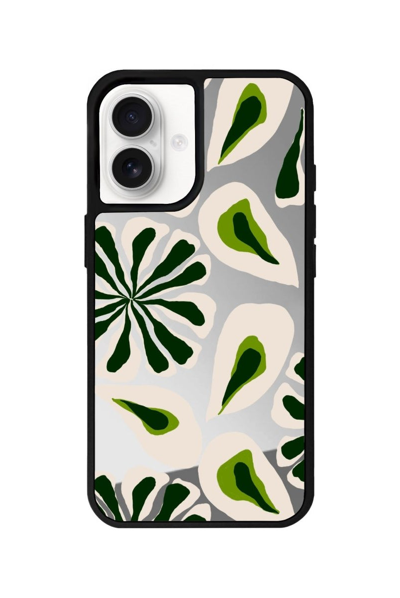 iPhone 16 Leafs Mirror Aynalı Telefon Kılıfı Gümüş - SUMTHINCS
