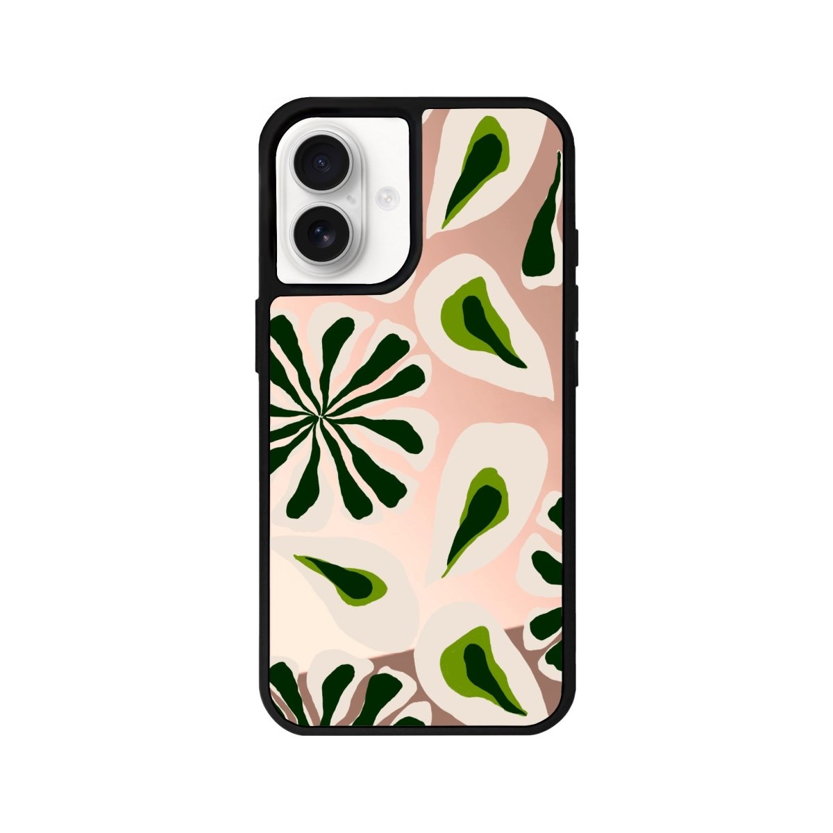 iPhone 16 Leafs Mirror Aynalı Telefon Kılıfı Metalik Pembe - SUMTHINCS