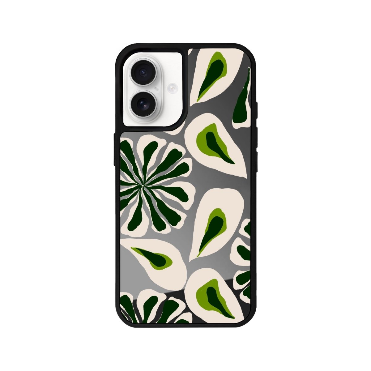 iPhone 16 Leafs Mirror Aynalı Telefon Kılıfı Antrasit - SUMTHINCS