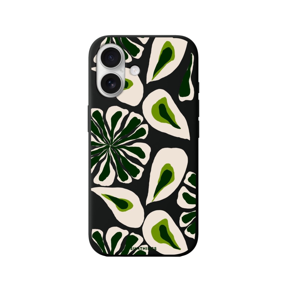 iPhone 16 Leafs Premium Telefon Kılıfı Siyah - SUMTHINCS