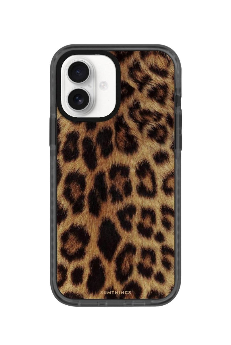 iPhone 16 Leopard Procase Şeffaf Telefon Kılıfı Antrasit - SUMTHINCS