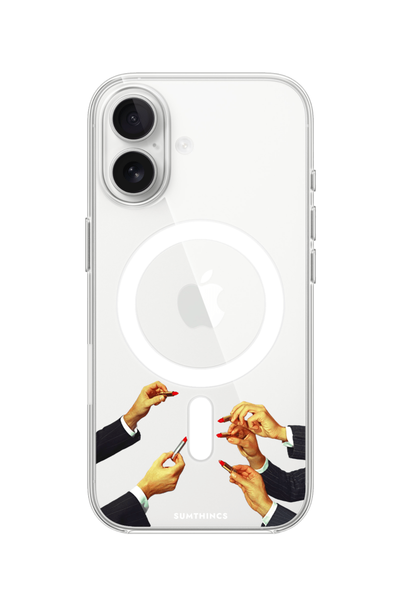 iPhone 16 Lipstick Clear Magsafe Şeffaf Telefon Kılıfı - SUMTHINCS