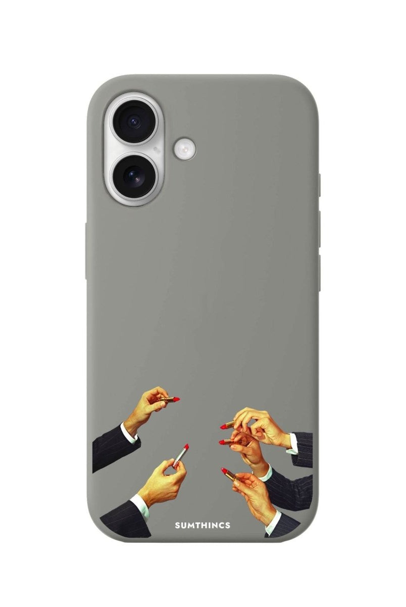 iPhone 16 Lipstick Premium Telefon Kılıfı Gri - SUMTHINCS