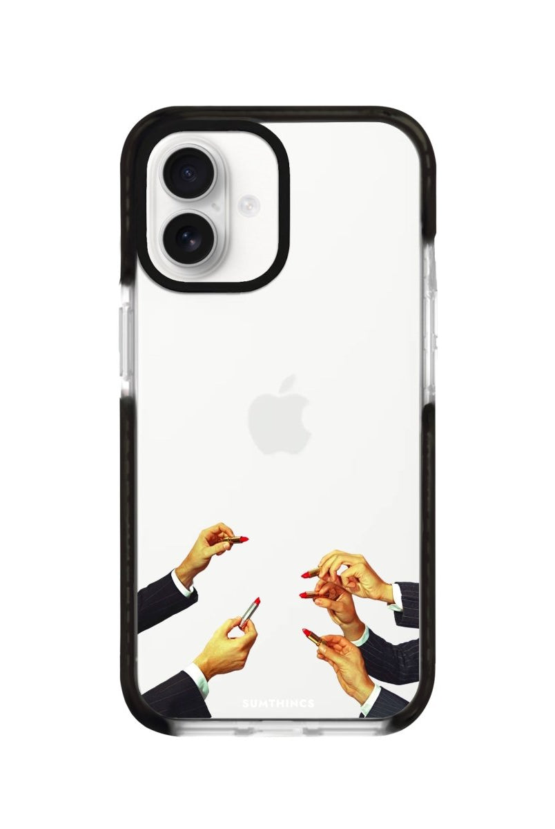 iPhone 16 Lipstick Procase Şeffaf Telefon Kılıfı Siyah Şeffaf - SUMTHINCS