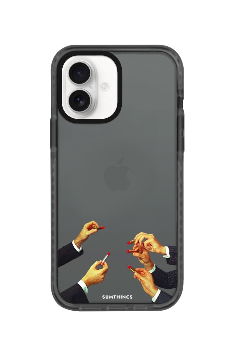 iPhone 16 Lipstick Procase Şeffaf Telefon Kılıfı Antrasit - SUMTHINCS