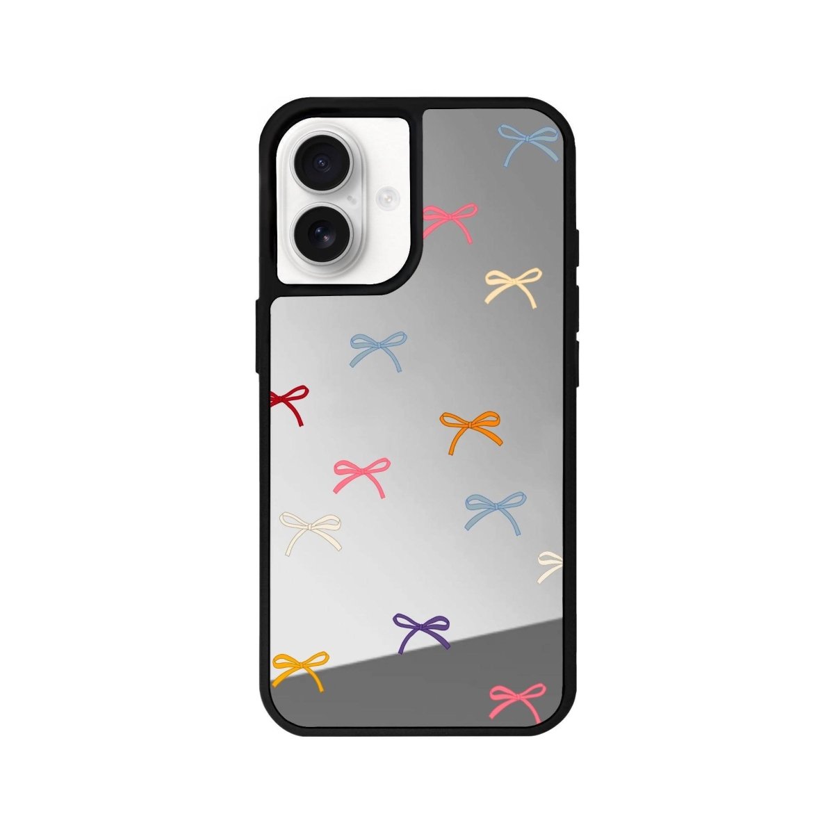 iPhone 16 Little Bows Mirror Aynalı Telefon Kılıfı Gümüş - SUMTHINCS