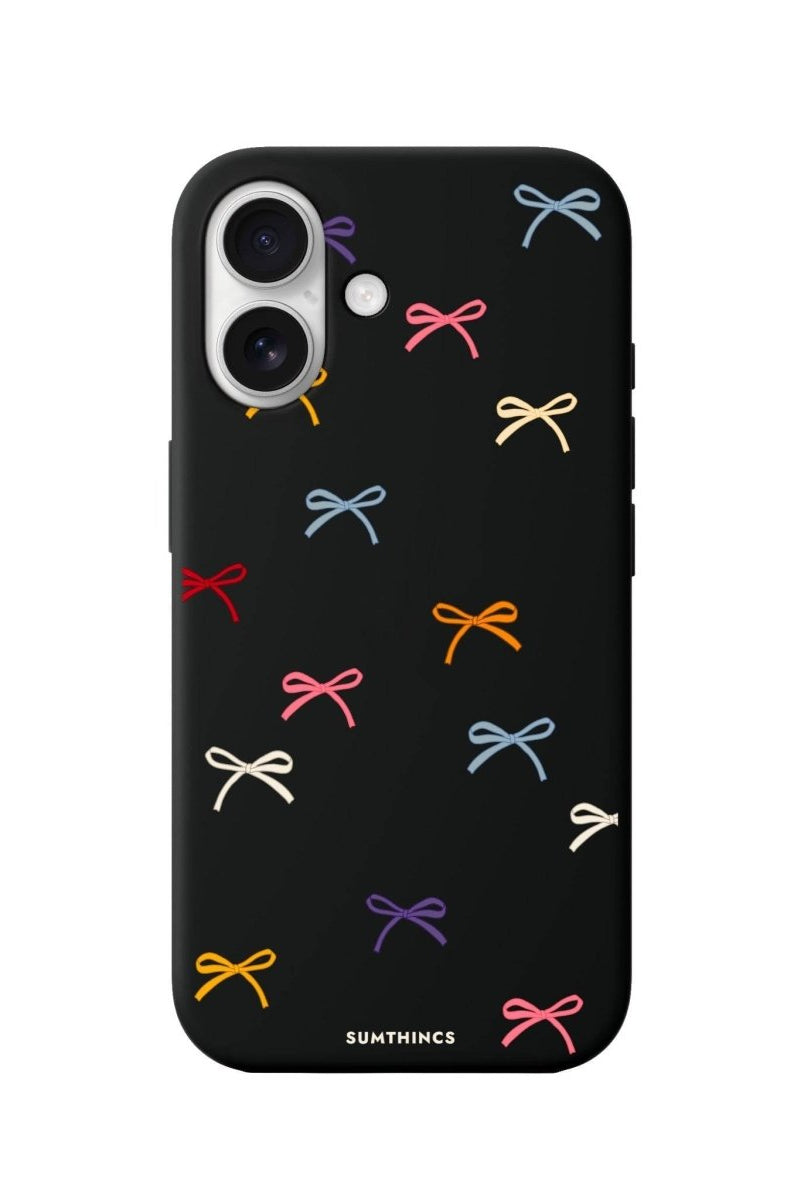 iPhone 16 Little Bows Premium Telefon Kılıfı Siyah - SUMTHINCS