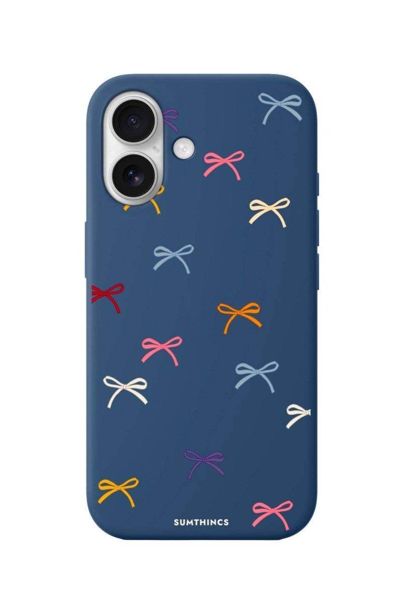 iPhone 16 Little Bows Premium Telefon Kılıfı Pasifik Mavi - SUMTHINCS