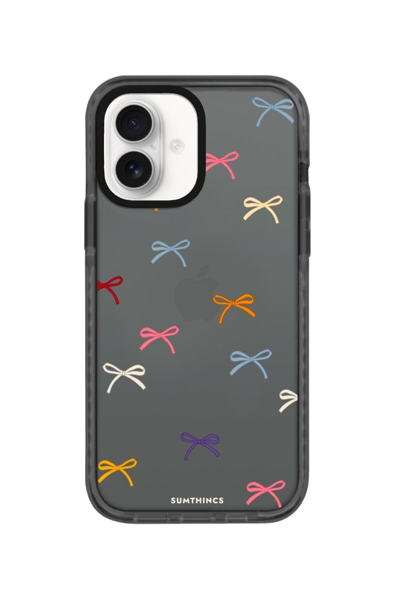 iPhone 16 Little Bows Procase Şeffaf Telefon Kılıfı Antrasit - SUMTHINCS