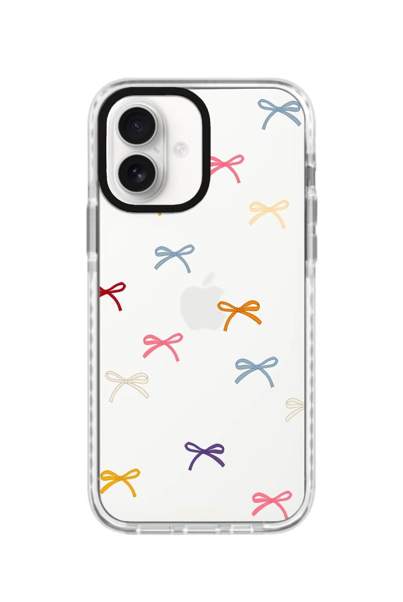 iPhone 16 Little Bows Procase Şeffaf Telefon Kılıfı Beyaz Şeffaf - SUMTHINCS