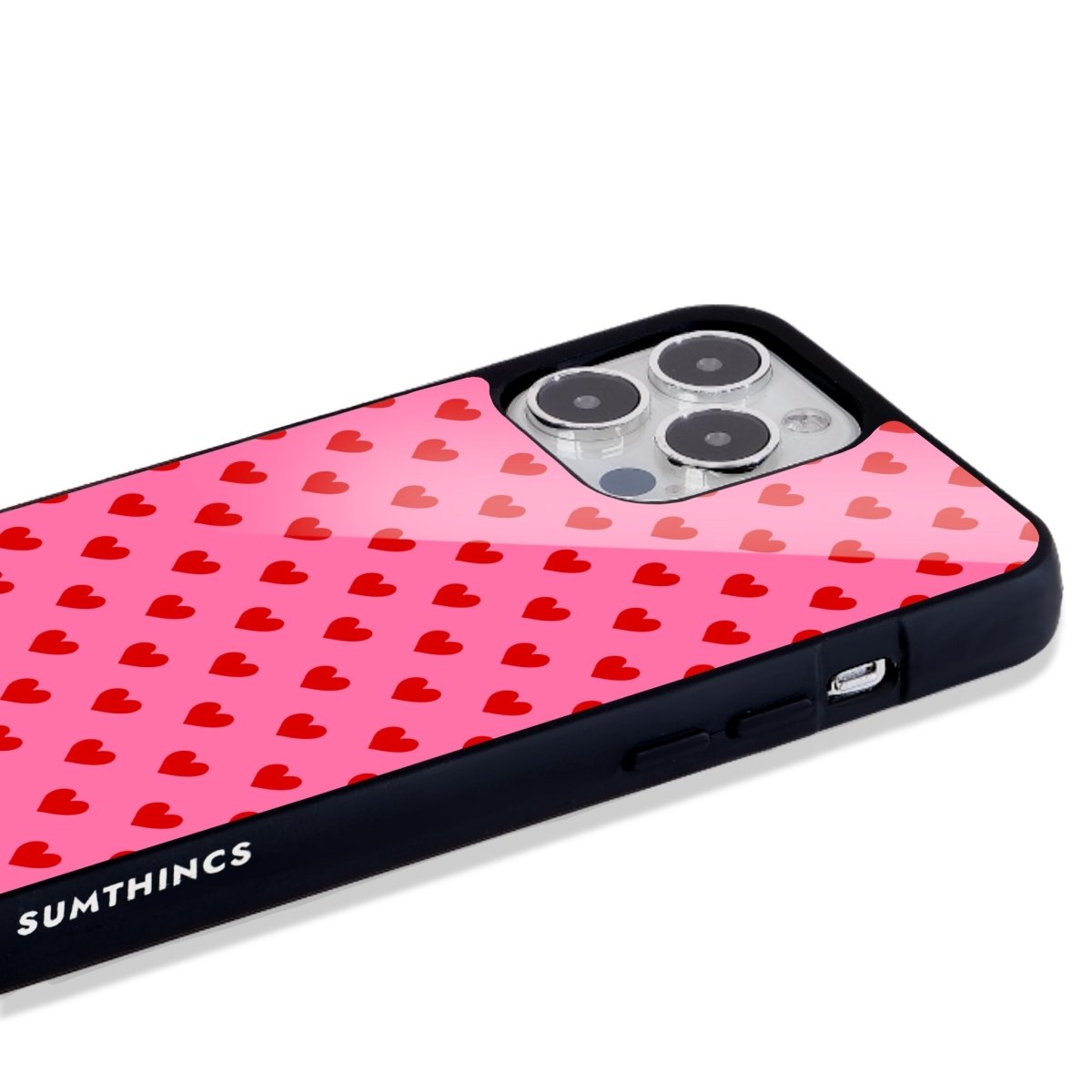 iPhone 16 Little Hearts Glossy Cam Telefon Kılıfı - SUMTHINCS