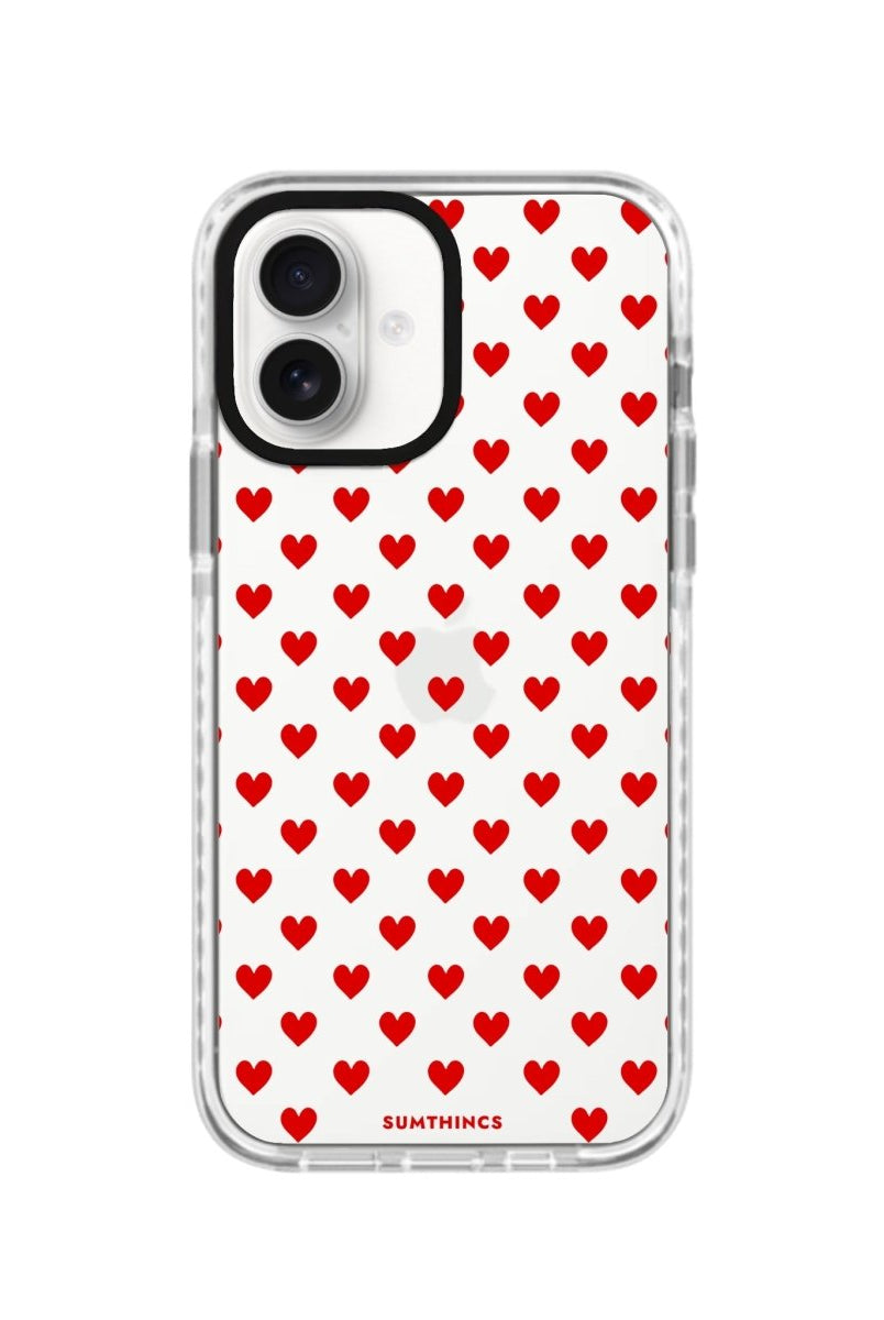 iPhone 16 Little Hearts Procase Şeffaf Telefon Kılıfı Beyaz Şeffaf - SUMTHINCS