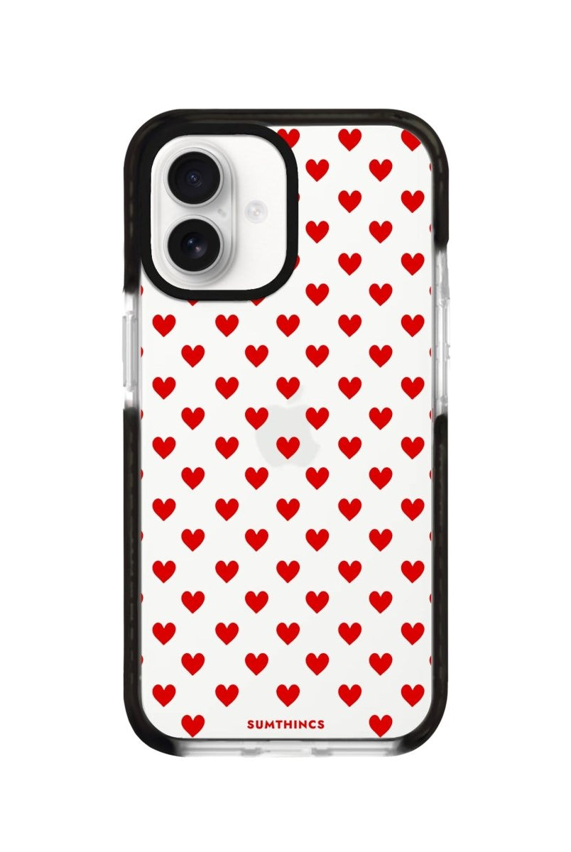 iPhone 16 Little Hearts Procase Şeffaf Telefon Kılıfı Siyah Şeffaf - SUMTHINCS