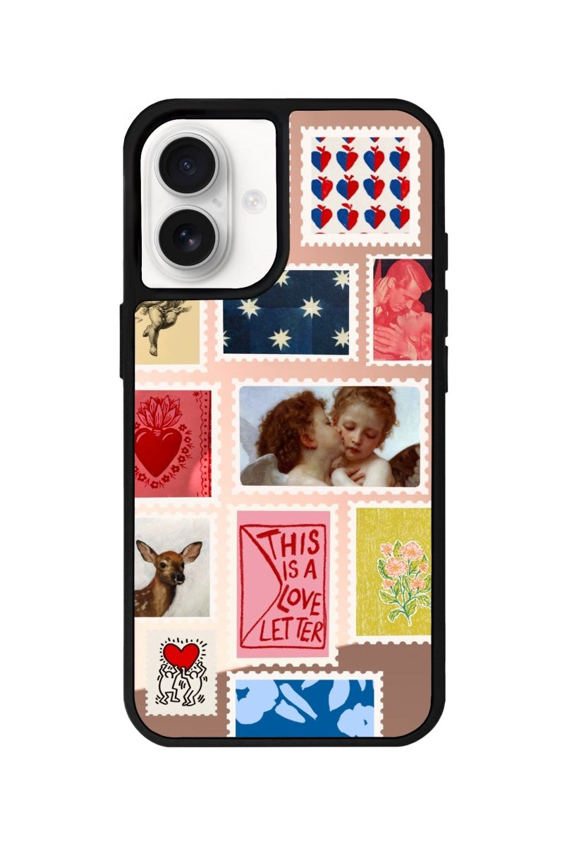 iPhone 16 Love Letter Mirror Aynalı Telefon Kılıfı Metalik Pembe - SUMTHINCS