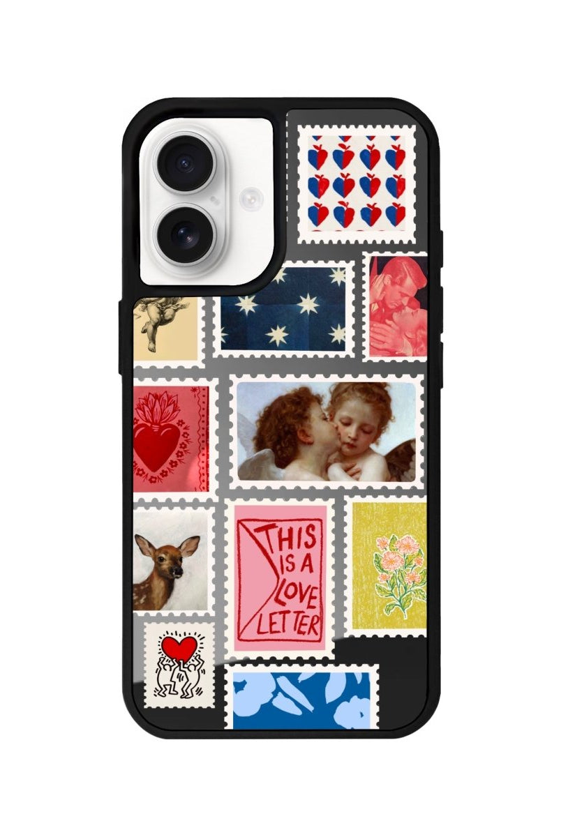 iPhone 16 Love Letter Mirror Aynalı Telefon Kılıfı Antrasit - SUMTHINCS