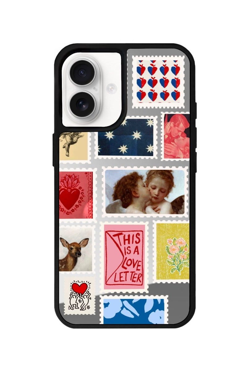 iPhone 16 Love Letter Mirror Aynalı Telefon Kılıfı Gümüş - SUMTHINCS