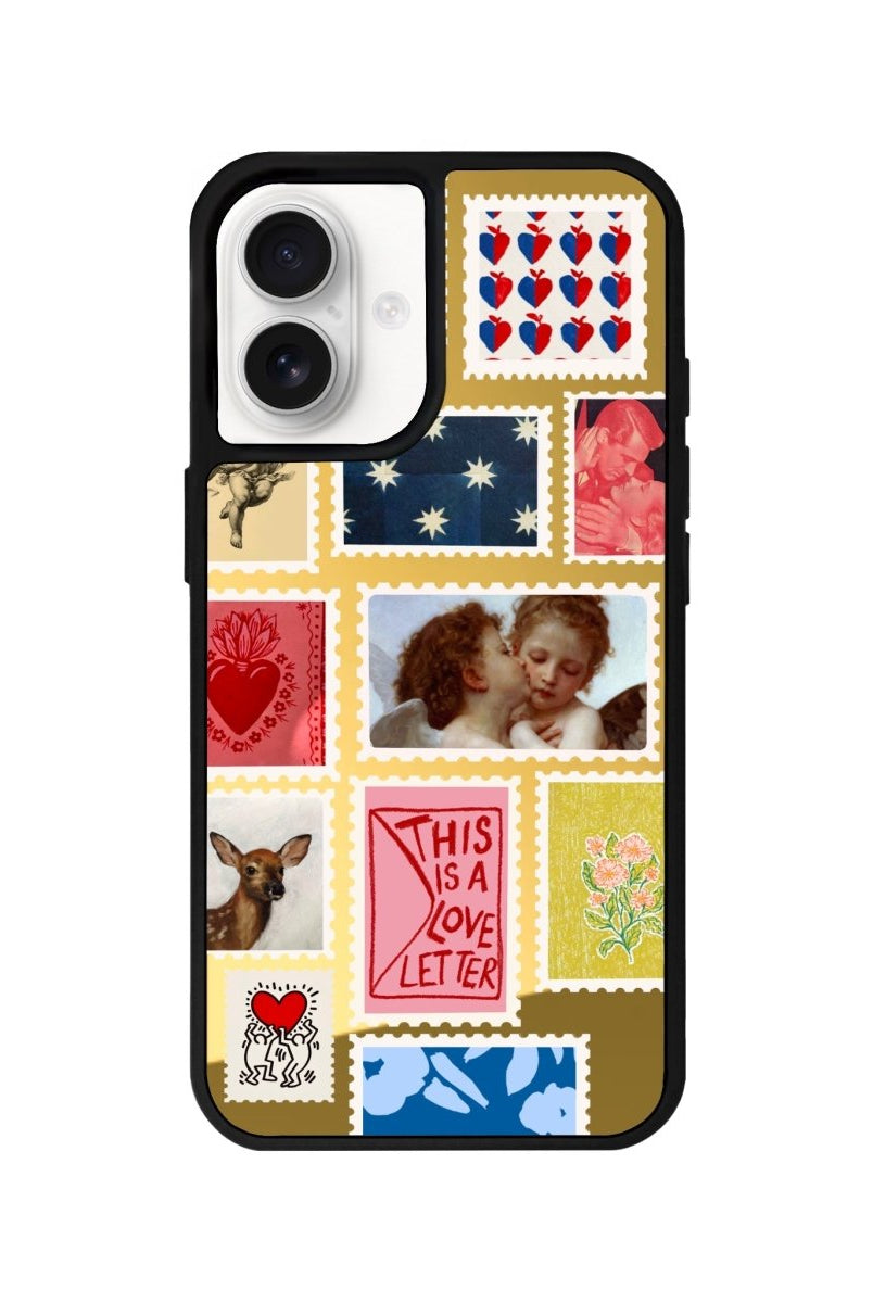 iPhone 16 Love Letter Mirror Aynalı Telefon Kılıfı Altın - SUMTHINCS
