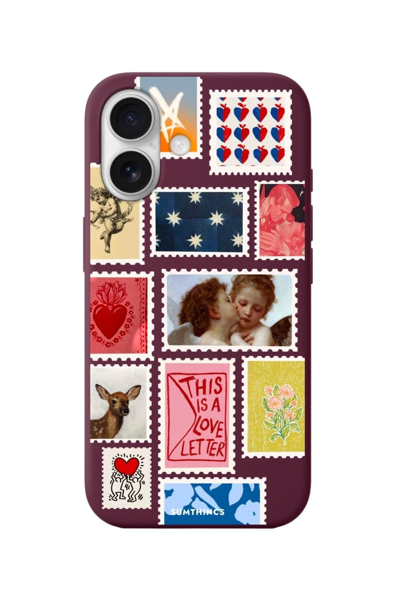 iPhone 16 Love Letter Premium Telefon Kılıfı Bordo - SUMTHINCS